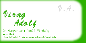 virag adolf business card